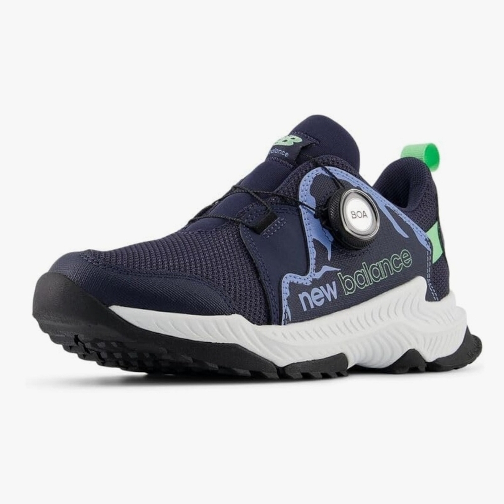 New Balance Kids' Dynasoft Trail Magic BOA Navy and Green Running Shoes